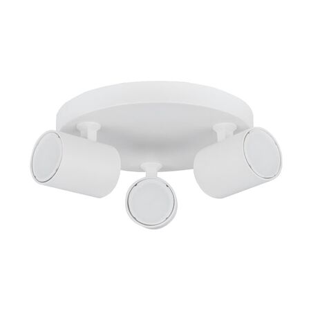 SPOT 3/ADJ GU10 Blk IP20 RND Base OD230mm x H25mm