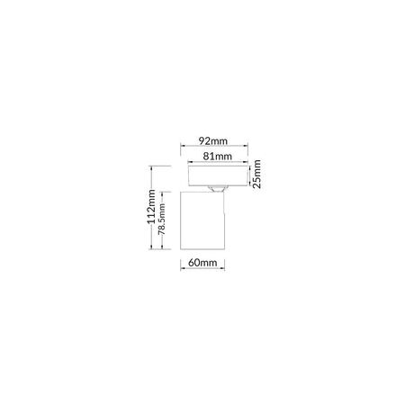 SPOT GU10 1 LIGHT/ADJ SQ BASE BLK IP20
