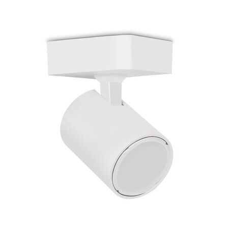SPOT S/ADJ GU10 Wh IP20 SQ BASE L81mm x H81mm X D25mm