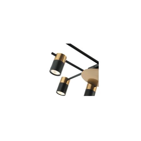 SPOT GU10 X 6 Interior Ceiling Brass & Matt Blk OD720mm H120mm Adj