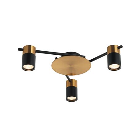 SPOT GU10 X 4 Interior Ceiling Brass & Matt Blk OD520mm H120mm Adj