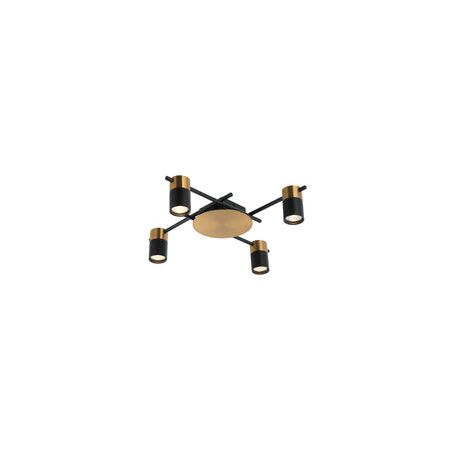 SPOT GU10 X 6 Interior Ceiling Brass & Matt Blk OD720mm H120mm Adj