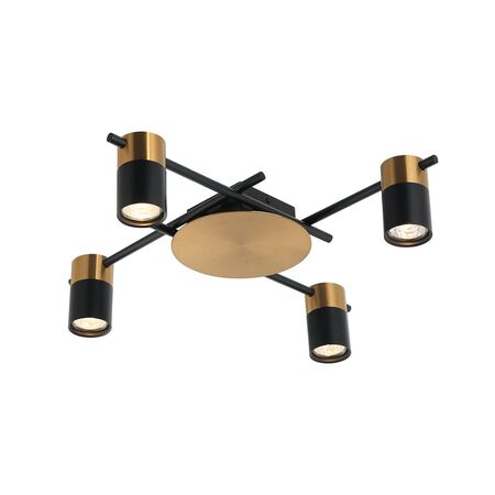 SPOT GU10 X 6 Interior Ceiling Brass & Matt Blk OD720mm H120mm Adj