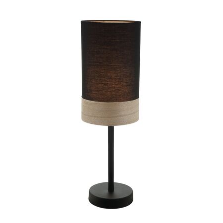 TABLE ES SML Blk Cloth OBLONG OD150mm w/Wood Veneer Trim