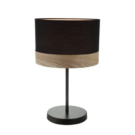 TABLE ES MED Wh Cloth RND OD300mm w/Wood Veneer Trim