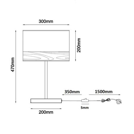 TABLE ES MED Blk Cloth RND OD300mm w/Wood Veneer Trim