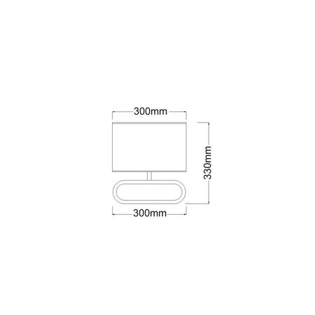 TABLE ES Brown Cloth OVAL OD100mm w/Dark Wood