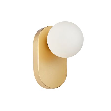 Wall Int S/M G9 Round Opal Diffuser w/ Oblong Gold Base