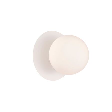 Wall Int S/M G9 Round Opal Diffuser w/ Round White Base