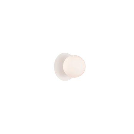 Wall Int S/M G9 Round Opal Diffuser w/ Round White Base