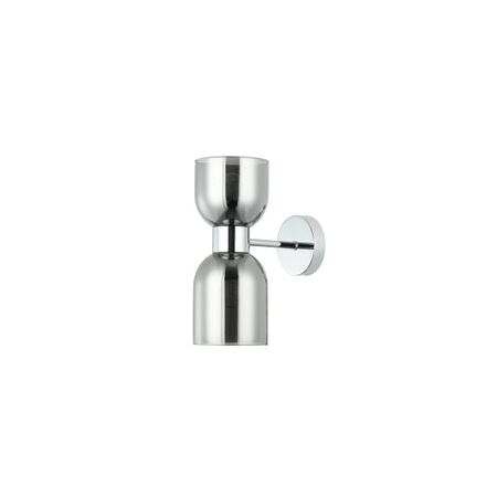 Wall Int S/M ES X 2 Opal 2 x Glass Ellipse w/Brass RND Bracket L215mm (Up/Dn)