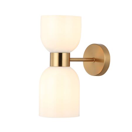 Wall Int S/M ES X 2 Smokey Black 2 x Glass Ellipse w/Chrome RND Bracket L215mm (Up/Dn)
