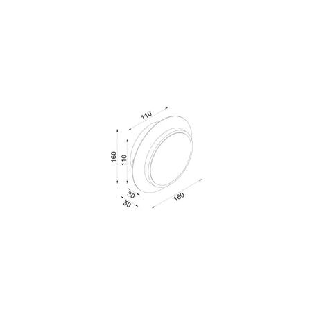 WALL Int S/M City 6W Square Rotatable Wh Dim Tri 3K/4K/5.7K 328 Lm