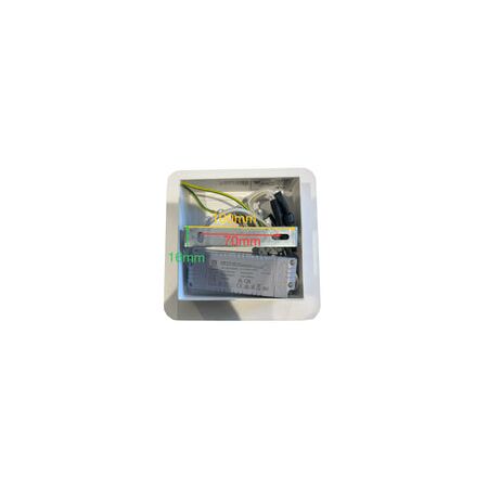 WALL Int S/M City 6W Square Rotatable Wh Dim Tri 3K/4K/5.7K 328 Lm