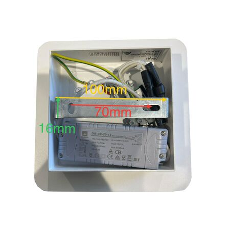 WALL Int S/M City 6W Square Rotatable Wh Dim Tri 3K/4K/5.7K 328 Lm