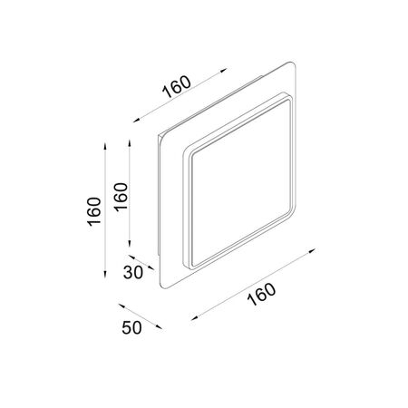WALL Int City S/M 5W Round Rotatable Wh Dim Tri 3K/4K/5.7K 294 Lm