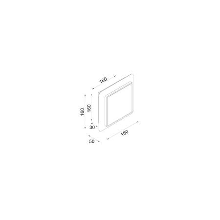 WALL Int S/M City 6W Square Rotatable Wh Dim Tri 3K/4K/5.7K 328 Lm
