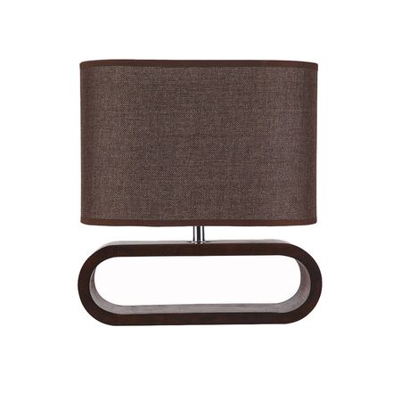 TABLE ES Wh Cloth OVAL OD100mm w/Blonde wood