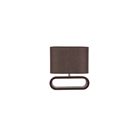 TABLE ES Brown Cloth OVAL OD100mm w/Dark Wood