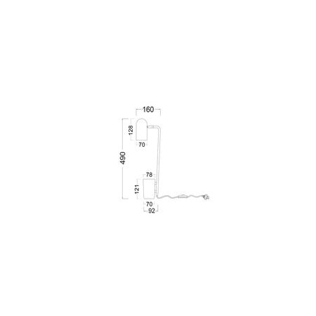 TABLE SES Matt Blue ELLIPSE OD160mm Adj with Storage