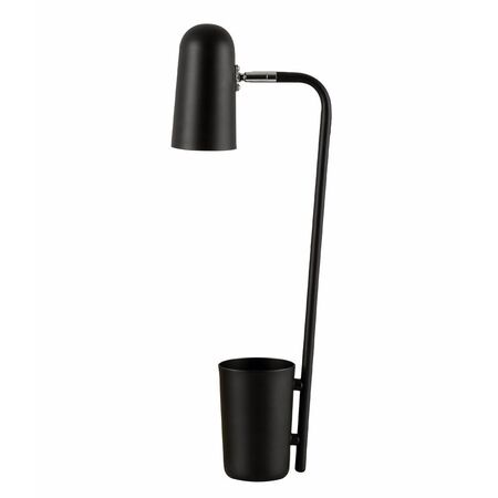 TABLE SES Matt Blk ELLIPSE OD160mm Adj with Storage