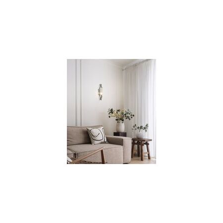 Wall Int S/M SES TUBULAR CLR Glass w/ Black Base