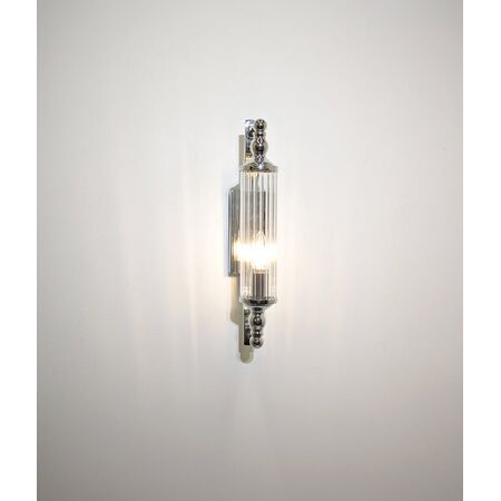 Wall Int S/M SES TUBULAR CLR Glass w/ Black Base