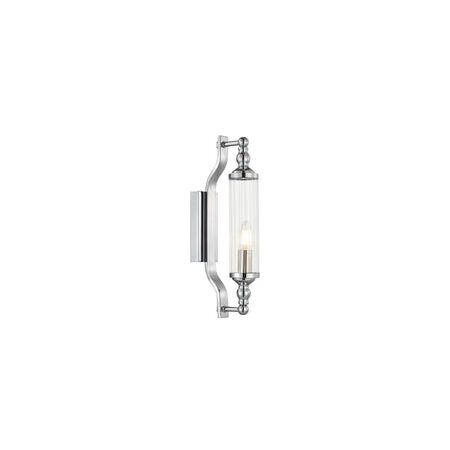 Wall Int S/M SES TUBULAR CLR Glass w/ Black Base
