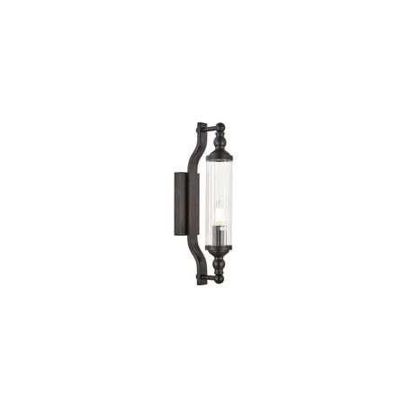 Wall Int S/M SES TUBULAR CLR Glass w/ Black Base