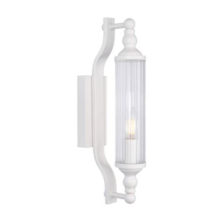 Wall Int S/M SES TUBULAR CLR Glass w/ White Base