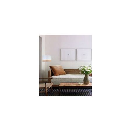FLOOR ES LGE Blk RND H1475mm w/Wood Veneer Trim