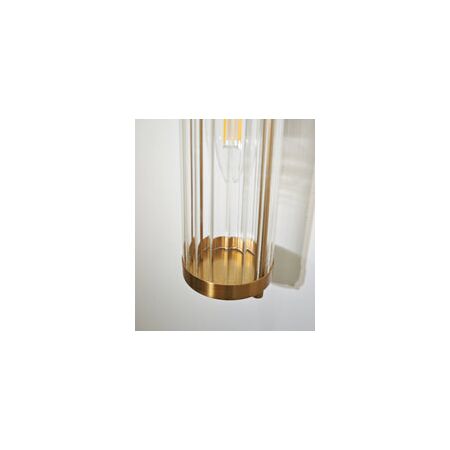 Wall Int S/M 2 x SES Up/Dn 2 x TUBULAR CLR Glass w/ White Base
