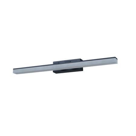 WALL Int S/M 8W RECT Blk Tri Dim FR Diff L370 mm 931Lm