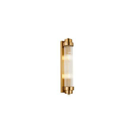 Wall Int S/M 2 x SES Up/Dn CLR Glass Rod w/ Satin Chrome Base