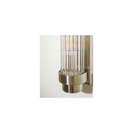Wall Int S/M 2 x SES Up/Dn CLR Glass Rod w/ Black Base