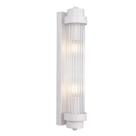 Wall Int S/M 2 x SES Up/Dn CLR Glass Rod w/ Chrome Base