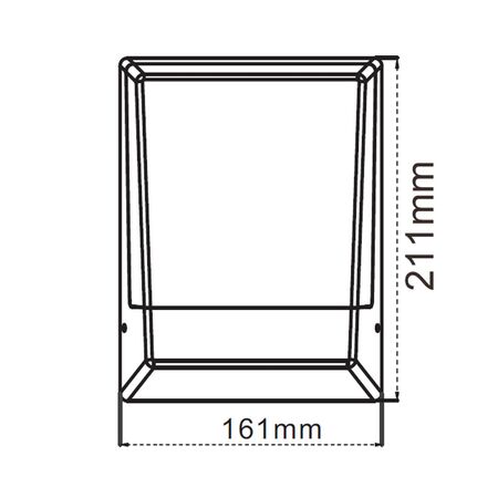 BULKHEAD 12W RECT Wh 3K IP65 Letterbox 770 Lm