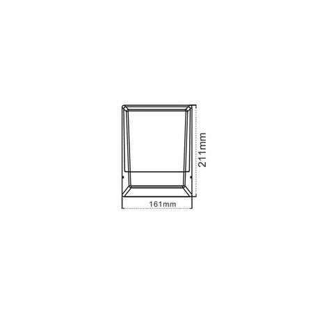 BULKHEAD 12W RECT Wh 3K IP65 Letterbox 770 Lm