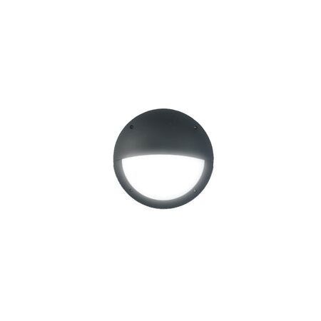BULKHEAD 12W RND Blk 4K IP66 OD300mm Eyelid 500 Lm