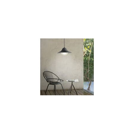 PENDANT ES Matt Wh SUN HAT IP44 OD340mm  Frosted Diff