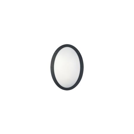 BULKHEAD 12W OVAL Blk 4K IP66 OD330mm 800 Lm