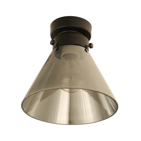 DIY Batten Fitting SML CLR Glass CONE OD180mm w/Blk