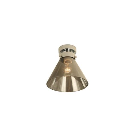 DIY Batten Fitting SML CLR Glass CONE OD180mm w/Blk