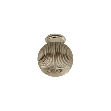 DIY Batten Fitting Smoke Glass Ribbed SPHERE OD200mm w/Chrome