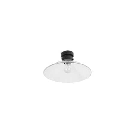 DIY Batten Fitting LGE CLR Glass CONE OD300mm w/Chrome