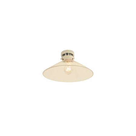 DIY Batten Fitting LGE CLR Glass CONE OD300mm w/Chrome