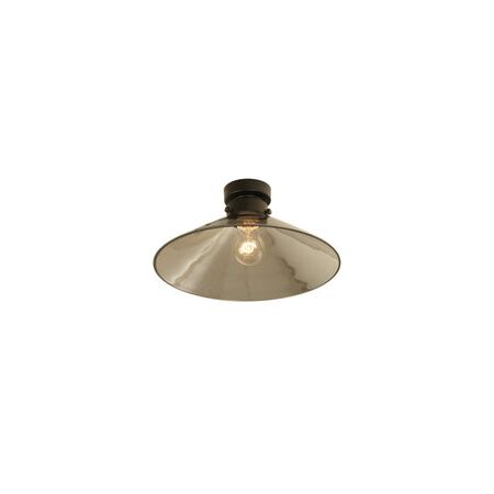 DIY Batten Fitting LGE CLR Glass CONE OD300mm w/Chrome