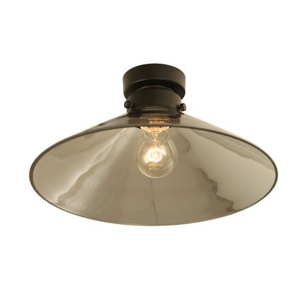 DIY Batten Fitting LGE CLR Glass CONE OD300mm w/Chrome
