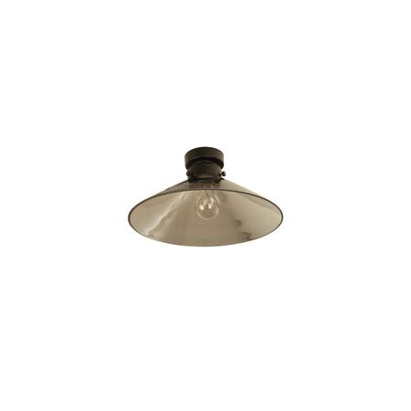 DIY Batten Fitting LGE CLR Glass CONE OD300mm w/Chrome