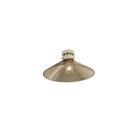 DIY Batten Fitting LGE CLR Glass CONE OD300mm w/Chrome
